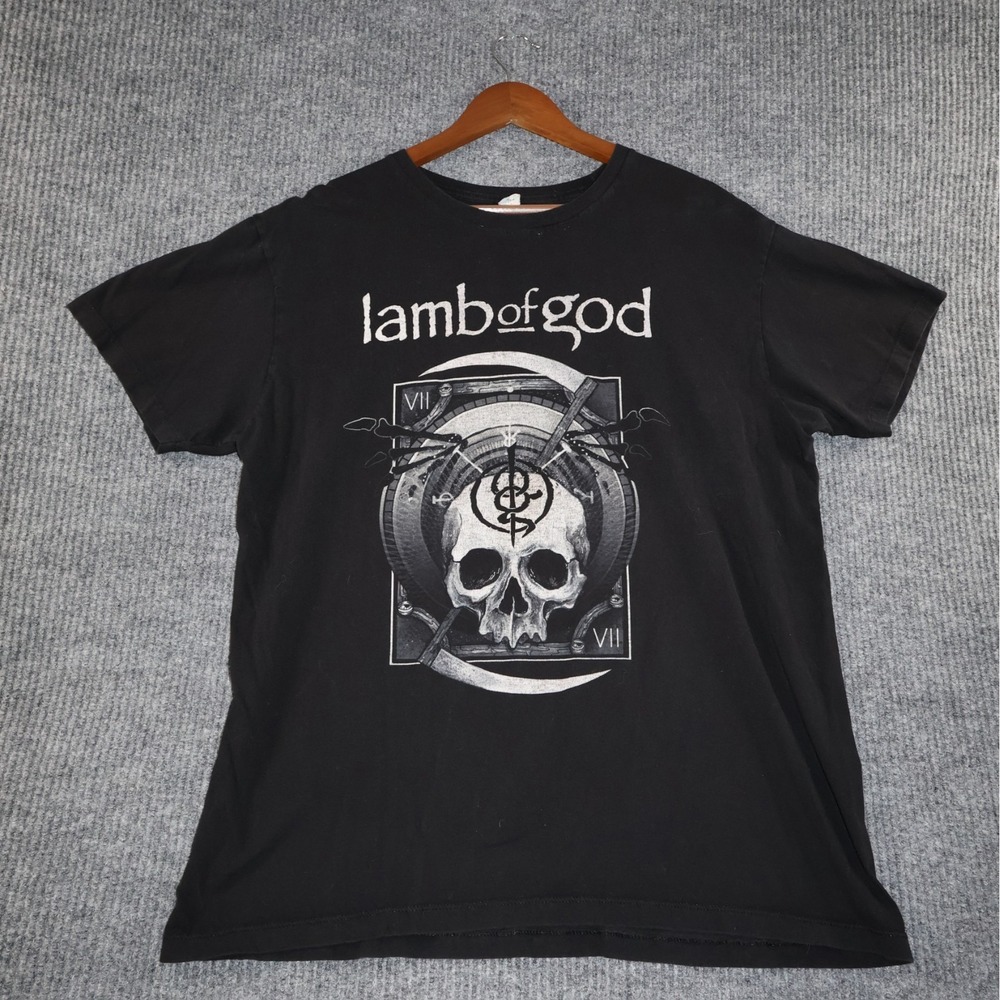 Lamb of God VII Metal Band Graphic T-Shirt Black Mens Size XL Vintage Streetwear
